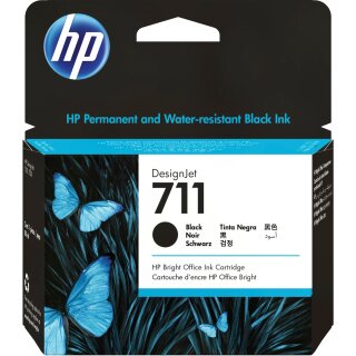 HP 711 Original Tinte schwarz hohe Kapazitt 80ml 1er-Pack