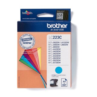Brother Tinte LC-223C Cyan bis zu 550 Seiten nach ISO/IEC 24711