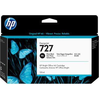 HP 727 Original Tinte foto schwarz Standardkapazitt 130ml 1er-Pack