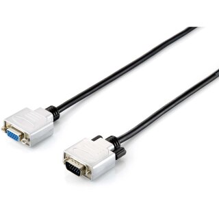 Equip VGA Kabel Verl. HD15 St/Bu 3.00m 1920x1080/60Hz sw/si Polybeutel