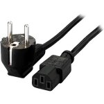 Equip Netzkabel Anschl. Schukon. 1.80m gewinkelt schwarz...