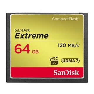 CARD CF Card 64GB SanDisk Extreme CompactFlash Speicherkarte 120MB/s