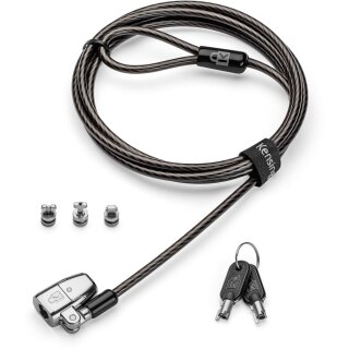 KENSINGTON ClickSafe 2.0 Universelles 3-in-1 Laptopschloss T-Bar Nano & Wedge-Shaped