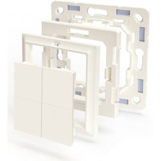 Shelly Plug & Play "BLU Wall" Switch 4 Adapter Gira & Merten Weiß