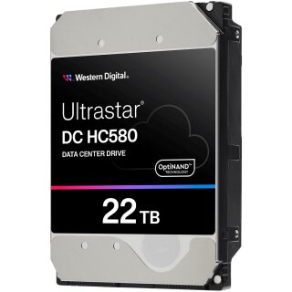 WESTERN DIGITAL ULTRASTAR DC HC580 8,89cm 3,5Zoll 26.1MM 22TB 512MB 7200RPM SAS ULTRA 512E SE P3 DC