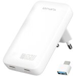 4smarts Charger FlatPlug Slim Dual 65W GaN 2C white