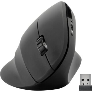 Speedlink Maus PIAVO. Ergonomie Vertikal. kabellos. schwarz retail