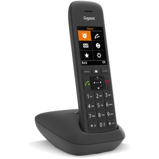 GIGASET C575HX schwarz 5.8 cm 2.2 Zoll TFT Farbdisplay Freisprechen Telefonbuch HD Voice fr DECT Basisstationen und Router