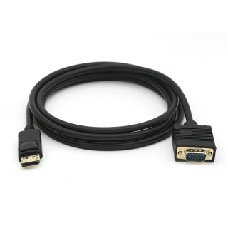 Equip Displayport->VGA(HD15) St/St 2.0m 1920x1200/60HZ sw
