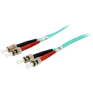 Equip LWL Patchkabel ST->ST 3.00m Multimode Duplex OM3 turq Polybeutel