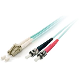 Equip LWL Patchkabel LC->ST 2.00m Multimode Duplex OM3 turq Polybeutel