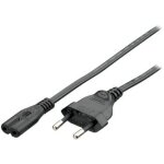 Equip IEC-Stromkabel 2pol Euro -> C7 Bu 1.8m schwarz...