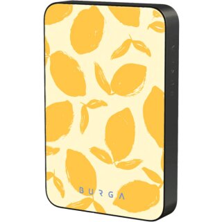 Magnetic Powerbank 5.000mAh Lemon Tart gunmetal