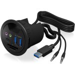 HUB Tisch-Hub mit 2 Kartenlesern. Audio Ein-/Ausgang....