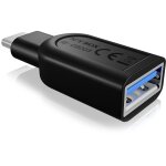 Adapter ICY BOX USB-A > USB-C Black