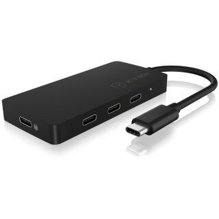 USB-C HUB 4Port ICY BOX 4xUSB-C 1xPower Delivery 100W passiv Black