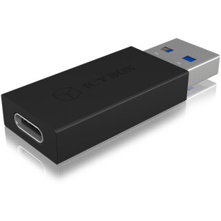 Adapter ICY BOX USB-A > USB-C Black (M)