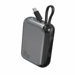 4smarts Powerbank Pocket mit USB-C Kabel 10000mAh. spacegrau