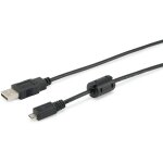Equip Kabel USB-A 2.0 -> micro B St/St 1.80m Ferrit...