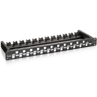 Equip Patchpanel 24x Cat6A 19" UTP 1HE Keystone Montage sw
