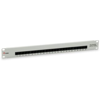 Equip Patchpanel 25x RJ45 Cat3 19" UTP 1HE ISDN hellgrau