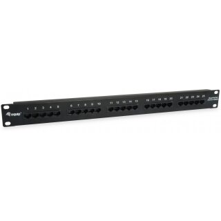 Equip Patchpanel 25x RJ45 Cat3 19" UTP 1HE ISDN schwarz