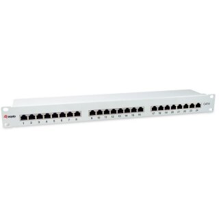 Equip Patchpanel 24x RJ45 Cat6 19" FTP 1HE ISO/IEC hellgrau