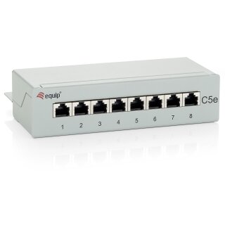 Equip Patchpanel 8x RJ45 Cat5e FTP Desktop hellgrau