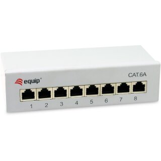 Equip Patchpanel 8x RJ45 Cat6A FTP 1HE Keystone Montage gr