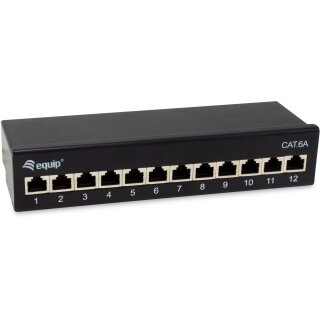 Equip Patchpanel 12x RJ45 Cat6A FTP 1HE Premium schwarz