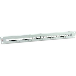 Equip Patchpanel 24x Cat6A 19" FTP 1HE Keystone Montage ws