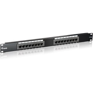 Equip Patchpanel 16x RJ45 Cat5e 19" UTP 1HE schwarz