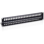 Equip Patchpanel 48x Cat6A 19" FTP 1HE Keystone...