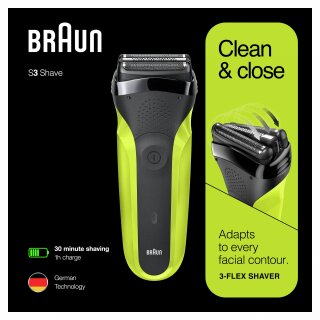 Braun Series 3 - 300 Rasierer 276326 Akku/Netz schwarz-grn