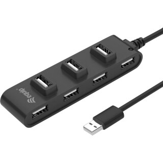 Equip USB-Hub 7-Port 2.0 ->7x2.0 480Mbps o.Netzteil sw