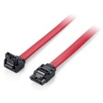 Equip Flachkabel SATA 6Gbps 1.00m 1x unten gewinkelt...