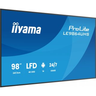IIYAMA 247.7cm(97.5") LE9864UHS-B1AG 16:9 2xHDMI+USB-C (Speditionsversand)
