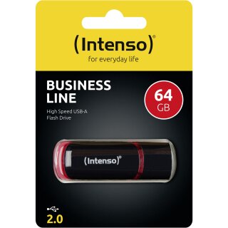 STICK 64GB USB2.0 Intenso 64GB USB 2.0 Typ A black - red USB-Stick