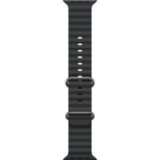 APPLE 49mm Black OceanBand - Natural Titanium Finish