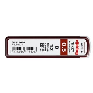 ROTRING Feinmine Dose Feinminen 12 Stück 0.5 HB