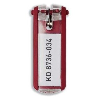 DURABLE Schlüsselanhänger Key Clip 6 Stück rot