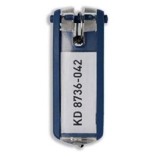 DURABLE Schlüsselanhänger Key Clip 6 Stück dunkelblau