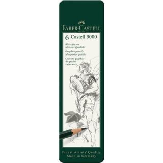 FABER-CASTELL Bleistift Castell 9000 6er Etui