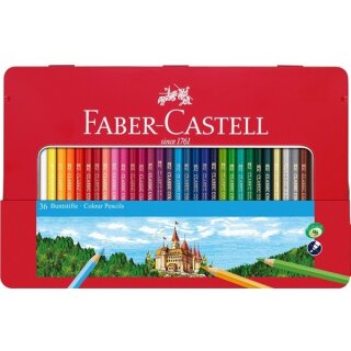 FABER-CASTELL Buntstift hexagonal 36er-Metalletui