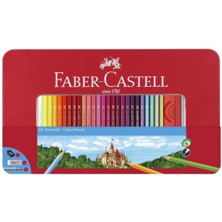 FABER-CASTELL Buntstift hexagonal 60er-Metalletui