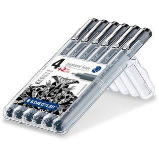 STAEDTLER pigment liner schwarz 6ST Box