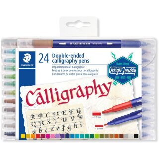 STAEDTLER Fasermaler D.spitze calligraph 24ST