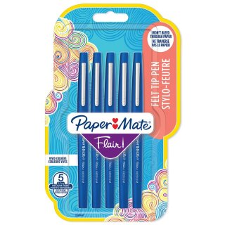 PAPER MATE Faserschreiber Flair 5er M 0.7 mm Blister