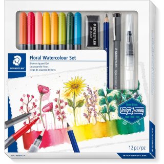 STAEDTLER "Design Journey" Aquarell Set Blumen 100% EFC