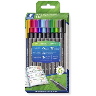 STAEDTLER Fineliner triplus 10er-Set retail